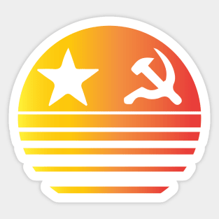 Twilight Struggle Synthwave - Board Game Inspired Graphic - Tabletop Gaming  - BGG Sticker